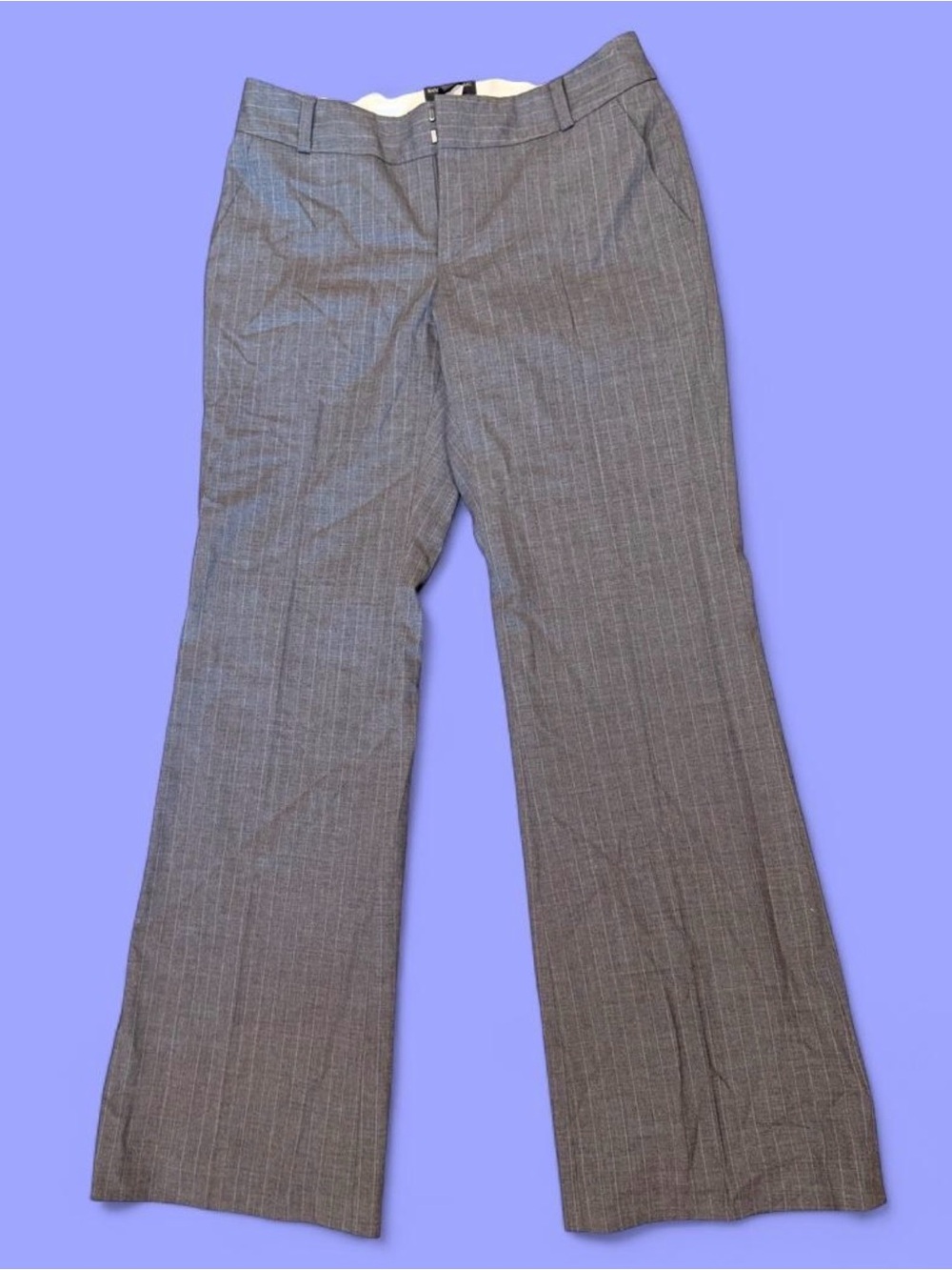 Banana Republic Gray Pinstripe Wide Leg Dress Pants
